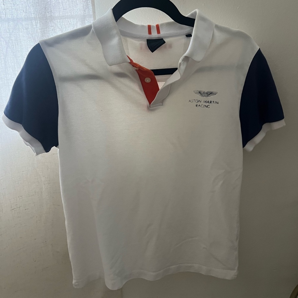 Hackett White and Navy Kids Polo Shirt